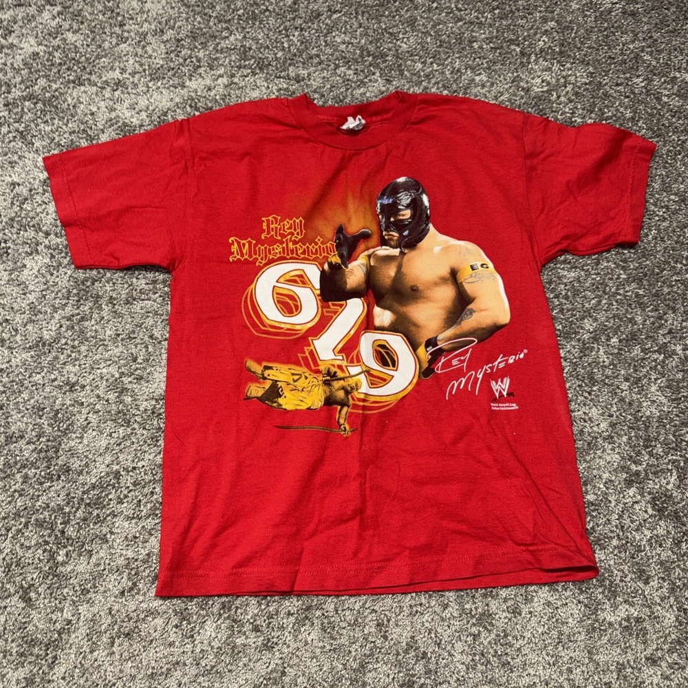 Vintage‎ WWF Rey Mysterio Shirt WWE Wrestling Size Youth Extra Large